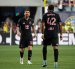 Lionel Messi (i) of Inter Miami en el partido de Inter Miami ante Philadelphia Union. Anotó el 2-1.