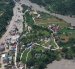 Imagen aérea capturada de la riada que el 26 de agosto de 2026 impactó en el distrito nepalí de Rasuwa, en la provincia de Bagmati, y el colindante condado de Gyirong.