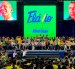 Personas asisten a un acto de campaña del candidato a la presidencia de Brasil por el partido Liberal (PL), Flávio Bolsonaro.