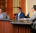 Rafael Verduga (i) y Jorge Reinoso (d), exdirectivos de Barcelona SC, participaron en un conversatorio sobre las Sociedades Anónimas.