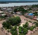 Vista aérea del parque Hernán Roca Casanovas en Guayaramerín, en la frontera entre Bolivia y Brasil, departamento de El Beni, Bolivia, el 12 de agosto de 2026.