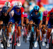 El ciclista francés del equipo Groupama-FdJ United Sebastien Tronchon (c) celebra la victoria en la décima etapa de la Vuelta a España.