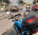 Bomberos sofocaron las llamas del vehículo.