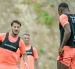Jugadores de Barcelona durante un entrenamiento.