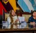 Édgar Lupera (i), gerente de la ATM; Isabel Tamariz, presidenta del directorio de Emapag; y Emily Vera, concejal.