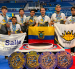 El equipo ecuatoriano celebra en China las cuatro medallas obtenidas en el RobotChallenge 2020.
