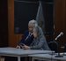 El expresidente Lenín Moreno y su esposa, Rocío González, en la audiencia de suspensión condicional de la pena del caso Sinohydro.