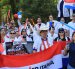 Un grupo de médicos paraguayos del sector público, durante una jornada de protestas al final de un paro nacional de dos días, en Cambyretá (Paraguay)