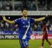 El defensor Aníbal Leguizamón celebró el gol de la victoria de Emelec ante Manta.