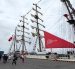 El buque escuela BAP Unión recibió a visitantes en el puerto de Guayaquil, con la exposición Casa Perú a bordo.