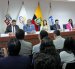En la firma de convenio participaron la presidenta del Consejo de la Judicatura, Mercedes Caicedo Aldaz; el fiscal general del Estado (e), Leonardo Alarcón Argudo; y el director general del ECU 911, Juan Paladines