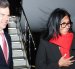 La presidenta encargada de Venezuela, Delcy Rodríguez (d) a su llegada este lunes a Nueva York, Estados Unidos.