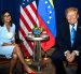 La presidenta interina de Venezuela, Delcy Rodríguez (i), posa junto al presidente de Estados Unidos, Donald Trump, en Nueva York (Estados Unidos).