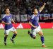 Kuryu Matsuki (d) celebró uno de los tantos con los que Japón venció a Uruguay.