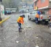 Personal de la Epmmop realizó labores de limpieza tras el desbordamiento de la quebrada Caupicho, en el sur.