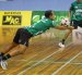 Loco Mario (Mario Muñoz) jugó el partido hasta el final, a pesar de un hematoma en el codo, producto de dos caídas durante el partido-