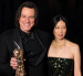 Jim Carrey y Min Ah en la 51.ª edición de los Premios César, en París, en febrero de este año.