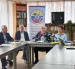 Representantes del Consejo Consultivo de Ingenierías y Economía en rueda de prensa sobre el riesgo de apagones por el estiaje, en Quito.