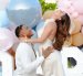 El peleador ecuatoriano Michael Morales en la pedida de mano y revelación de género con su pareja Katya Salazar.
