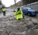 La av. Occidental, en el sector de la Mañosca, se cerró por la presencia de granizo.