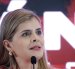 La presidenta de Costa Rica, Laura Fernández, durante una rueda de prensa, en San José (Costa Rica).