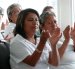 Trabajadoras del hogar asisten a la presentación del informe 'Sosteniendo el cambio: Por un trabajo justo para las trabajadoras del hogar en México', en Ciudad de México (México).