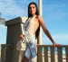 Dalia Bucaram, Miss Universo Ecuador 2026, participa en una actividad previa al certamen en Puerto Rico.