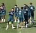 El delantero francés del Real Madrid Kylian Mbappé, durante el entrenamiento del Barcelona.