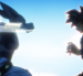 Bills y Goku peleando en Dragon Ball Super: Beerus.