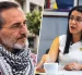 Santiago Rosano es el profesor que participó de las protestas. Gilda Alcívar es la ministra de Educación.