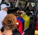 El féretro de Mónika Silva fue cobijado con una bandera de Ecuador.