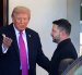 El presidente Donald Trump recibe a su par de Ucrania, Volodymyr Zelensky en la Casa Blanca, para una reunión en octubre del 2025.