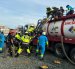 Tres personas quedaron inconscientes dentro del tanque de un vehículo que transportaba desechos sanitarios.