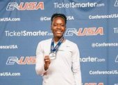 Caicedo lideró la prueba de los Conference USA Indoor Track & Field Championships representando a la Universidad de El Paso, Texas.