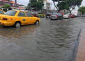 La Alborada, al igual que otros sectores de Guayaquil, se inundaron por las lluvias.