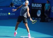 Rafael Nadal durante un entrenamiento en la ciudad de Acapulco. El español mandó un mensaje por sus redes sociales.