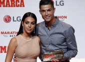 La modelo Georgina Rodríguez junto a su esposo Cristiano Ronaldo.