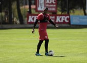 El delantero Edson Montaño cumplió con su primer entrenamiento como jugador del Independiente del valle