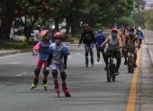 Paseo en bicicletas o en patines se pudo realizar en nueve kilómetros de la avenida Isidro Ayora.

Agencia (ag-extra)