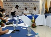En estos momentos, la alcaldesa de Guayaquil mantiene una reunión con la cúpula policial, en la ciudad.