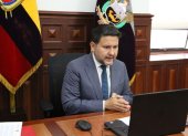 El ministro de Gobierno, Gabriel Martínez, durante una entrevista este 29 de marzo.