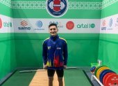 Benjamín Zurita previo a su participación en la plataforma en los 55 kg.