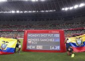 Poleth, de 25 años (d), llegó a Tokio siendo # 3 del mundo en lanzamiento de bala. Tras el oro ya es #1; mientras que Anaís, pasó a ser # 2.