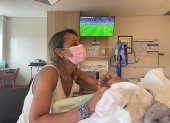 Pelé vio desde el hospital la final. Lo acompañó su hija, Kelly.