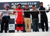 Arnold Illingworth (d) terminó segundo en la categoría sénior del Provincial de Karting, por detrás de Juan Felipe Calderón y Hoover Ochoa, quien fue tercero.
