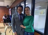 Freddy Carrión y su esposa, Priscila Schettini, en la audiencia de apelación.