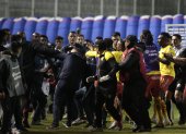 Gresca al final del encuentro entre Aucas y Guayaquil City