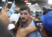 Política. El entonces candidato a la Alcaldía de Guayaquil, Aquiles Álvarez, en un acto público, frente a simpatizantes y comunicadores sociales.