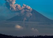 Fotografía de archivo del volcán Sangay.