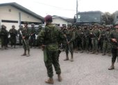 Los uniformados llegaron al Fuerte Huancavilca ubicado en el norte de Guayaquil y de ahí partieron a diferentes sectores.